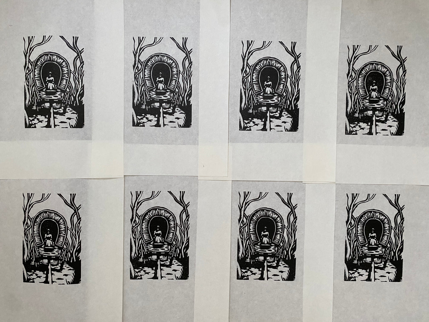 Covered Wagon Block Print