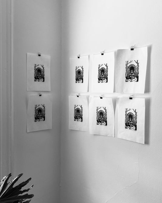 Covered Wagon Block Print