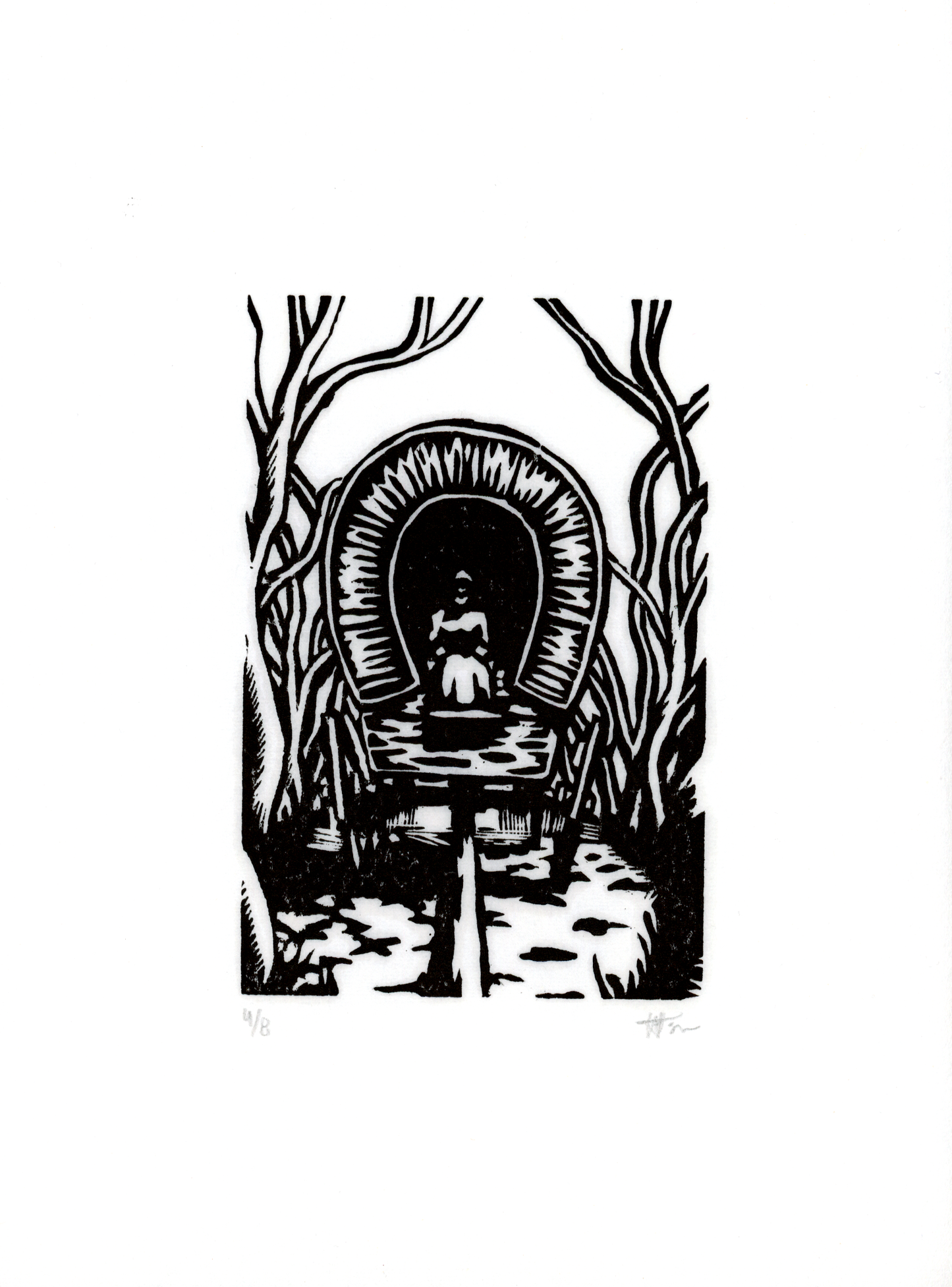 Covered Wagon Block Print